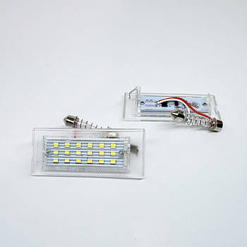 Штатна LED-підсвітка номерних знаків BMW Х3 Е83, Х5 Е53