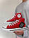 Високі червоні кеди жіночі Converse All Star — класична модель, текстиль, унісекс, фото 8
