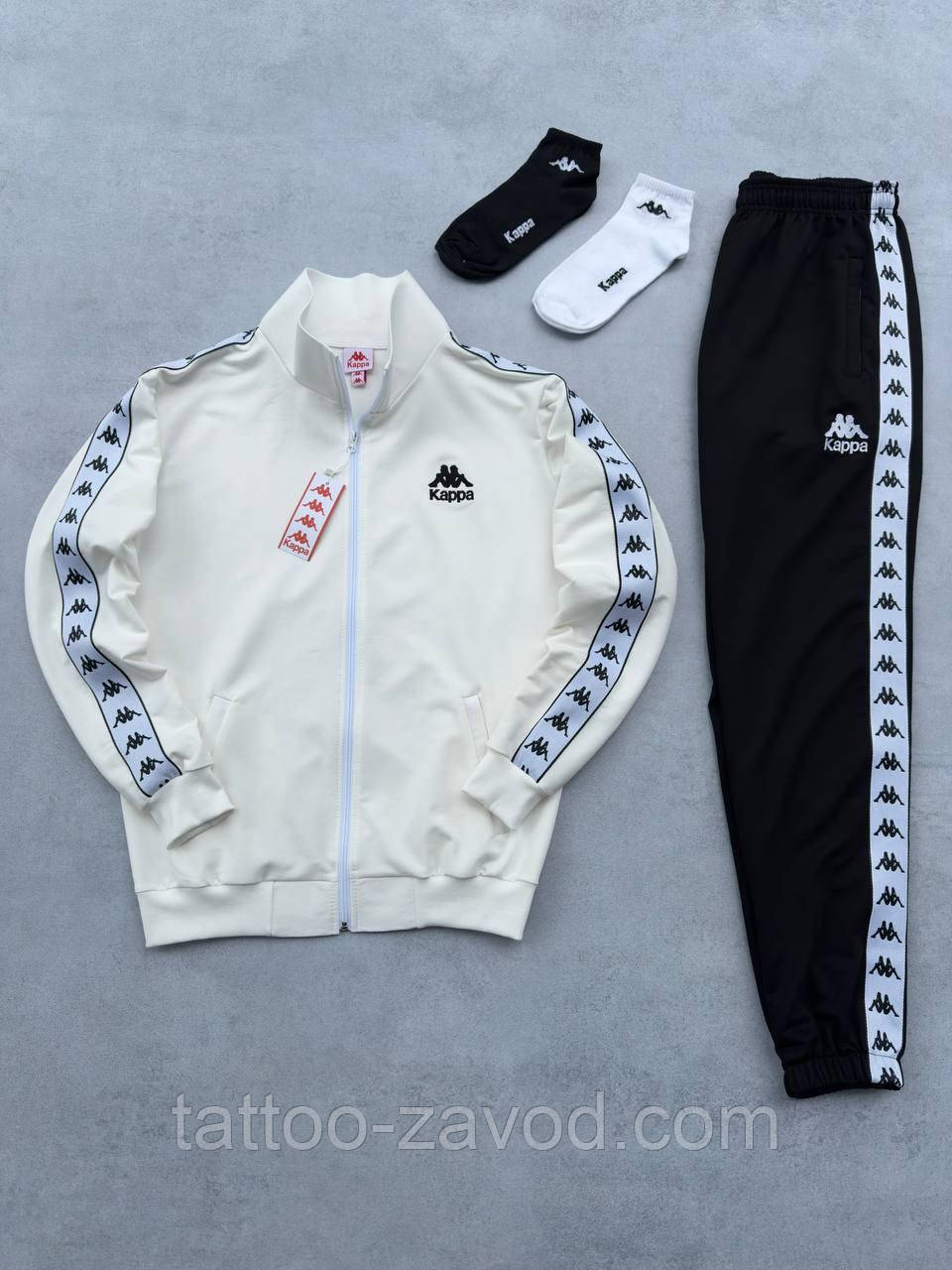 Костюм чоловічий кофта без капюшона на блискавці та штани чорні S M L XL XXL