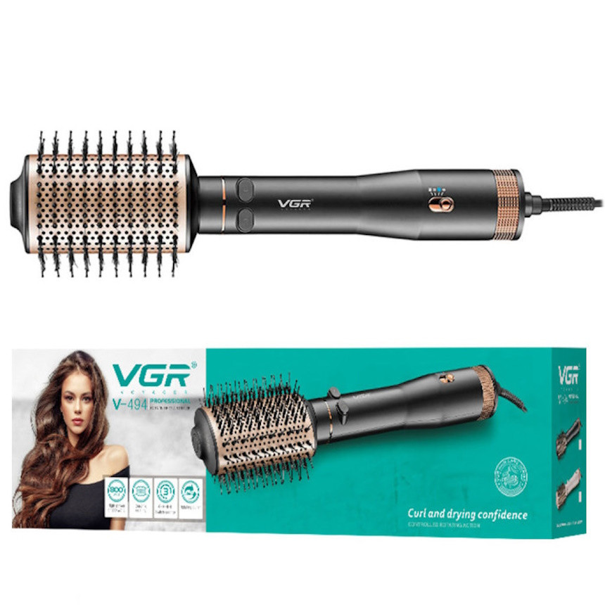 Професійна фен-щітка VGR Black (V-494BK), фото 1