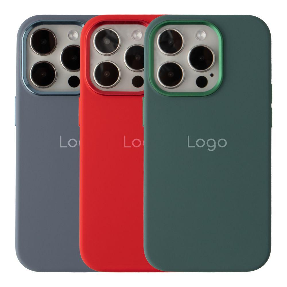 Чохол Silicone Case Metal Buttons (AA) для iPhone 14 Pro, фото 1