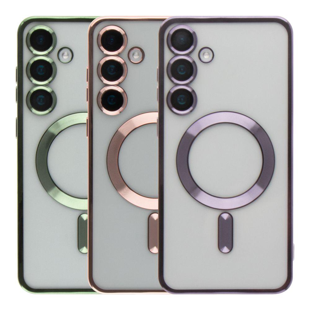 Чехол TPU Metallic Full Camera with Magsafe для Samsung Galaxy S25 5G (S931), фото 1