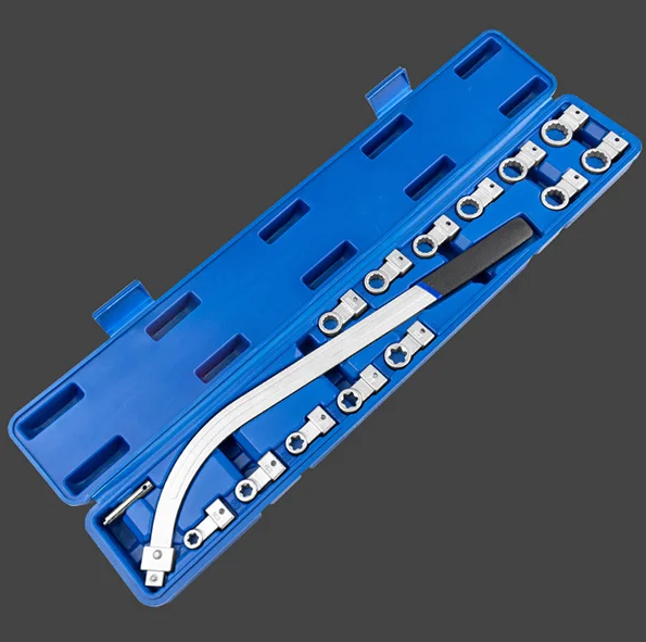 Знімач універсальний, знімач шківів та інших типів ременів, накидний ключ зі змінними насадками, фото 1