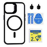 Чохол TPU+PC+Metal Stand Case with MagSafe and Camera Lenses для iPhone 15, фото 2