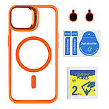 Чохол TPU+PC+Metal Stand Case with MagSafe and Camera Lenses для iPhone 15, фото 8
