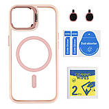Чохол TPU+PC+Metal Stand Case with MagSafe and Camera Lenses для iPhone 15, фото 9