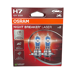 Галогенні лампи H7 OSRAM Night Breaker LASER +150% 55W ОРИГІНАЛ