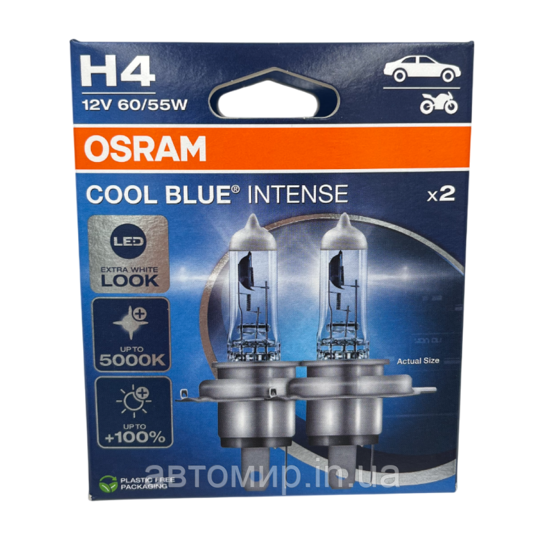Галогенні лампи H4 OSRAM COOL BLUE 60/55W 12V ОРИГІНАЛ, фото 1