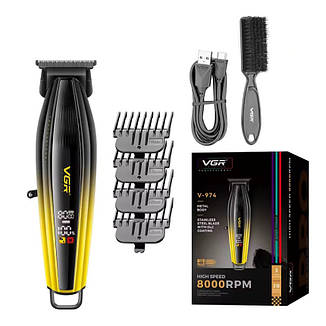 Професійний тример для стрижки та окантовки VGR Professional Gold (V-974-GO), фото 3