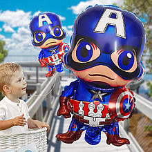 Надувний фольгований шар Captain America 75×44 см (YAB)