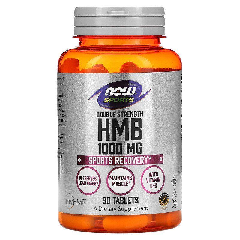 Гідроксиметилбутират ГМБ, HMB, Now Foods, подвійна сила, 1000 мг, 90 таблеток, фото 1