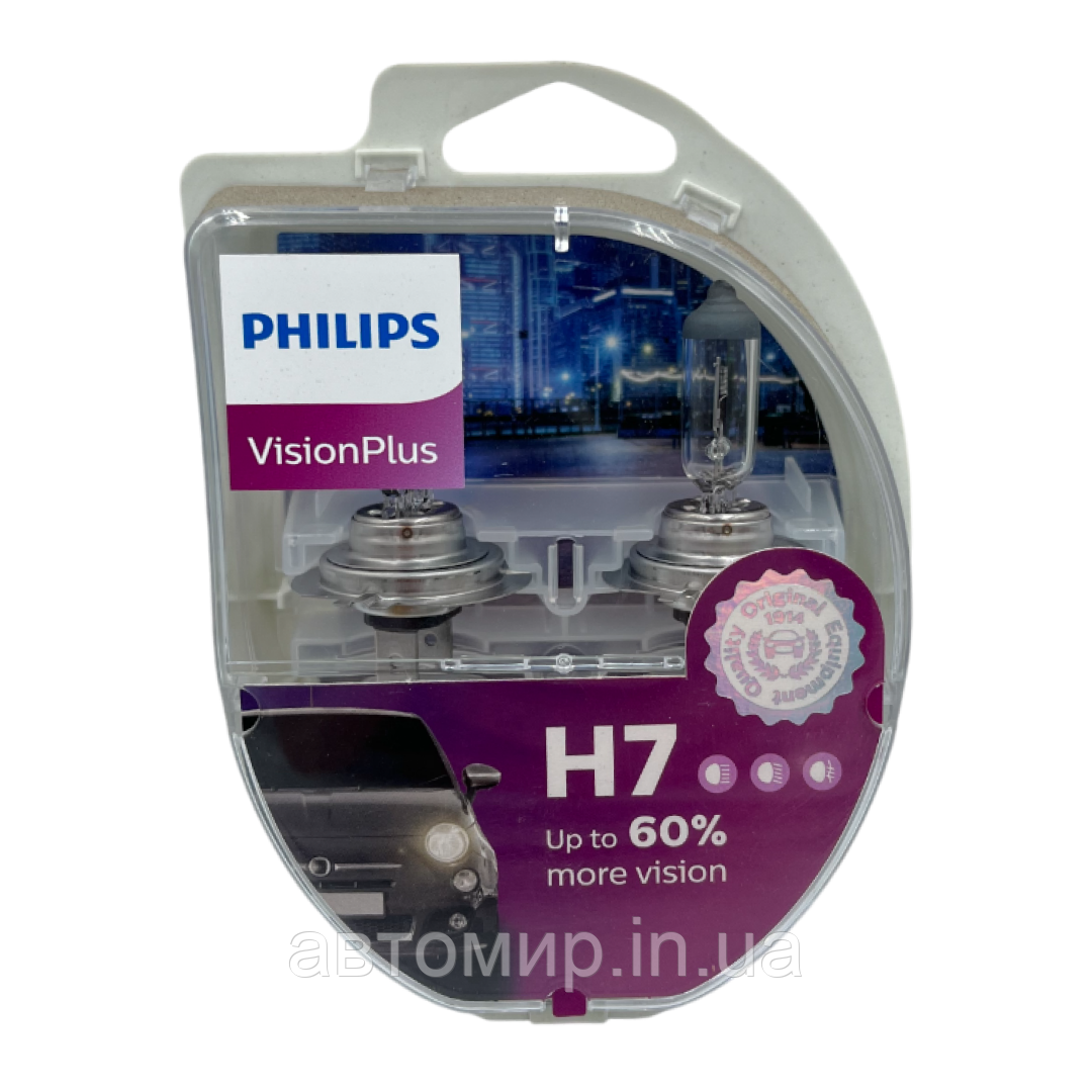 Галогенні лампи PHILIPS Vision Plus +60% H7
