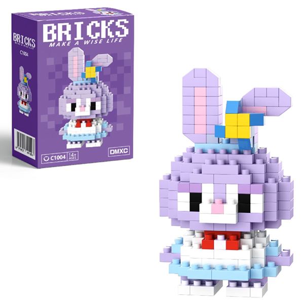 Конструктор BRICKS "Мультгерої" Зайчик Stella Lou Duffy and Friends, 3D конструктор 60 мм
