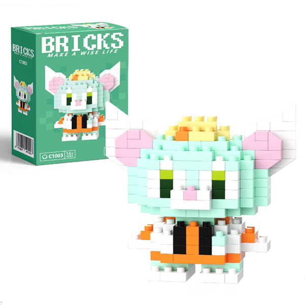 Конструктор BRICKS "Мультгерої" Котик Gelatoni Duffy and Friends, 3D конструктор 60 мм