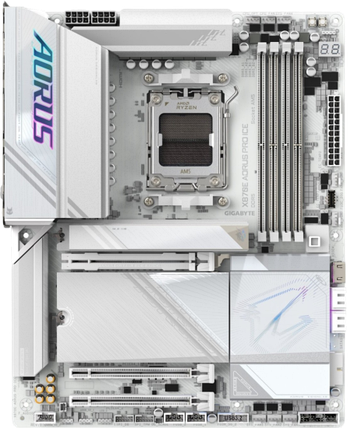 Материнська плата Gigabyte X870E Aorus Pro Ice Socket AM5 (X870E AORUS PRO ICE), фото 1