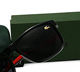 Чоловічі чорні сонцезахисні окуляри Lacoste (23027) полароїд, фото 3
