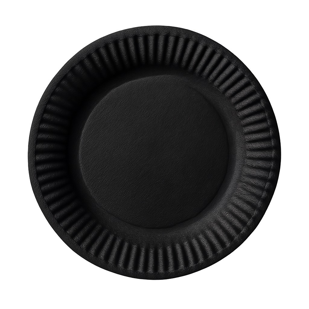 Паперова Тарілка 18 см. Чорна 100шт, фото 1