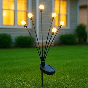 Садовий ліхтар на сонячній батареї 70см, Тепле світло / Вуличний світильник декоративний / Вуличний ліхтар