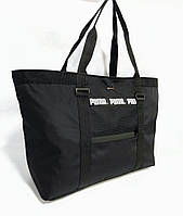 Сумка жіноча велика спортивна водонепроникна тканина 55*32*15см чорна (5-0349)