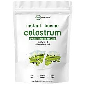 Instant Bovine Colostrum Powder, 8oz Чистий порошок бичачого молозива, 227 грам, строк до 19/12/2026