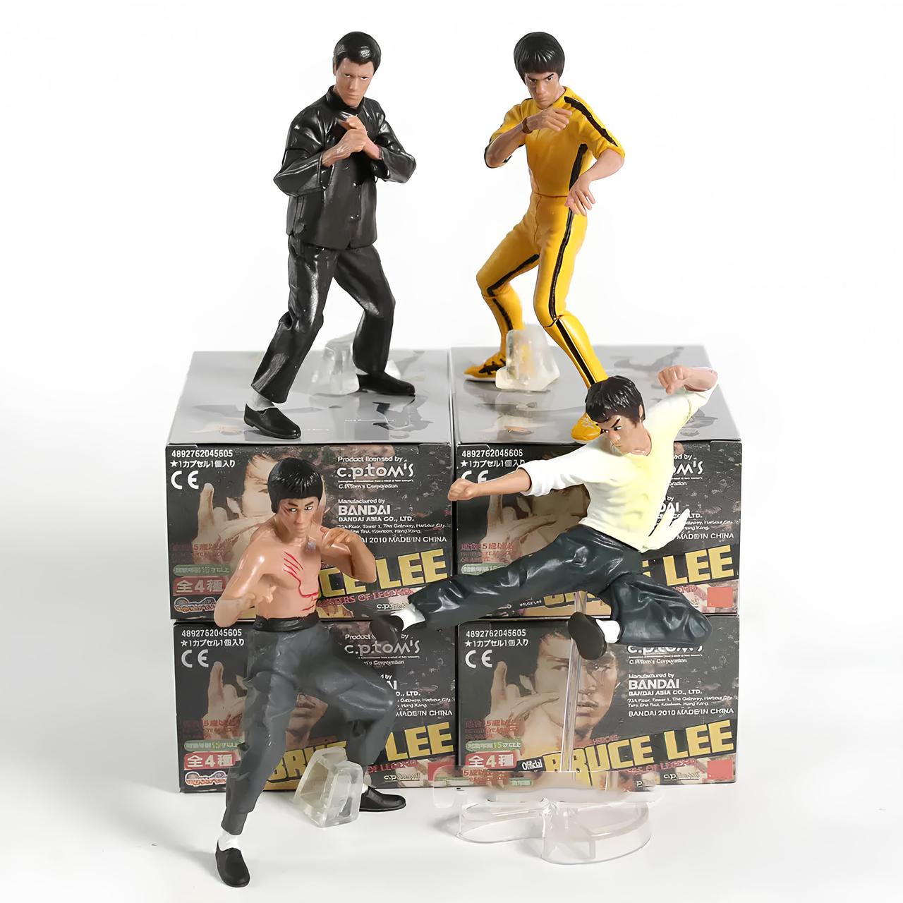 Фігурки Брюса Лі 4 шт/комплект. Іграшка Брюс Лі 10 см. Статуетка Bruce Lee. Король кунг-фу Брюс Лі