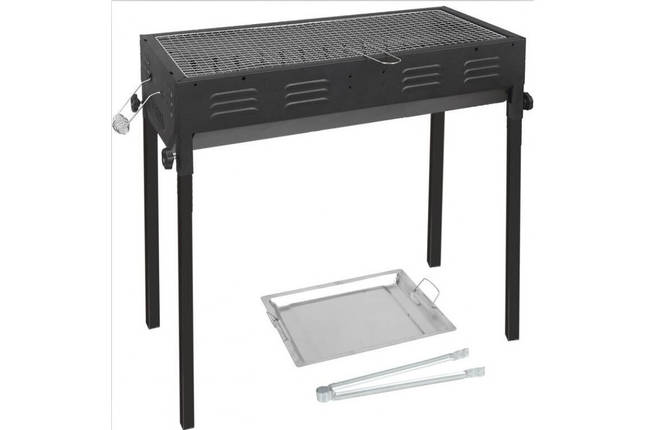 Складаний мангал гриль, барбекю 30 x 60 x 60 см BBQ (CA-03-1) протвинь, щипці, фото 1