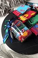 Подарунковий набір шкарпеток з супергероями Marvel в банці, 5 пар у подарунковій упаковці, подарунок підлітку, хлопчику, чоловіку