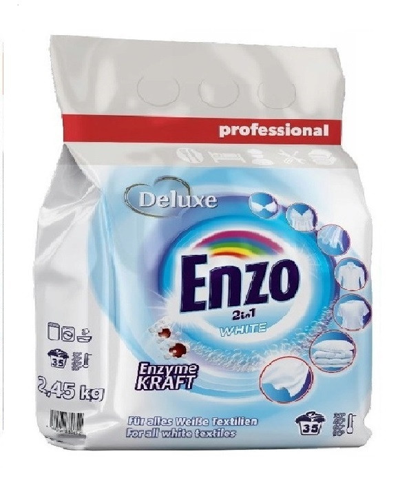 Пральний порошок Deluxe Enzo 2 в 1 White 2,45 кг 35 прань