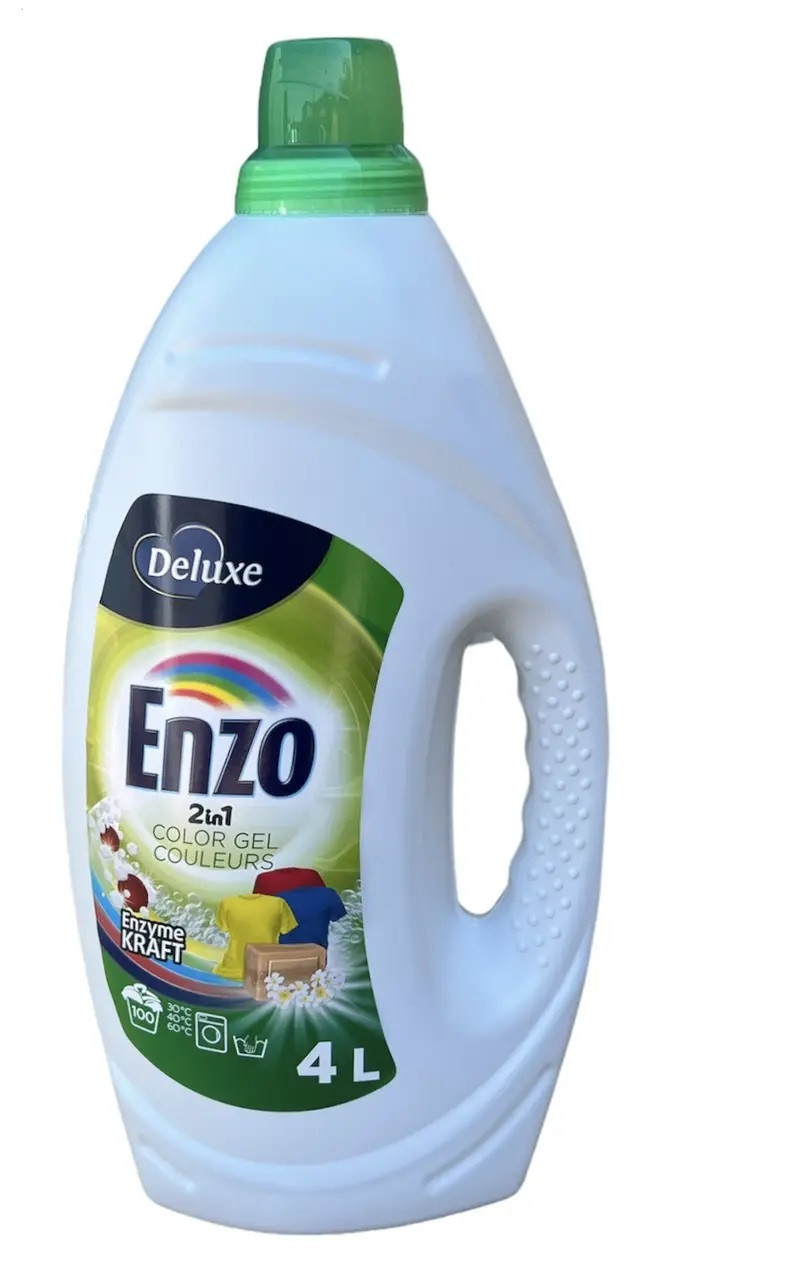 Гель для праня Deluxe Enzo 2 в1 Color 4 л 100 прань, фото 1