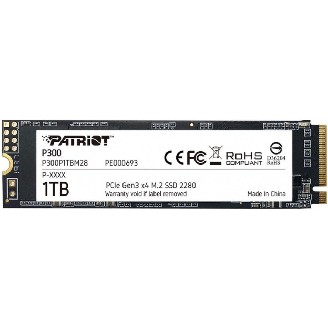 Топовий SSD Patriot P300 1 TB M.2 NVMe PCIe 3.0 x4 — для ноутбуків і ПК, 2100 МБ/с, контролер SMI 2263XT, фото 1