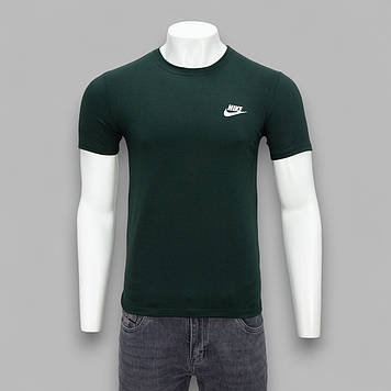 Футболка чоловіча Format PRM M-3XL N-001 Т.ЗЕЛЕНА 95% бавовна 5% еластан L(Р)