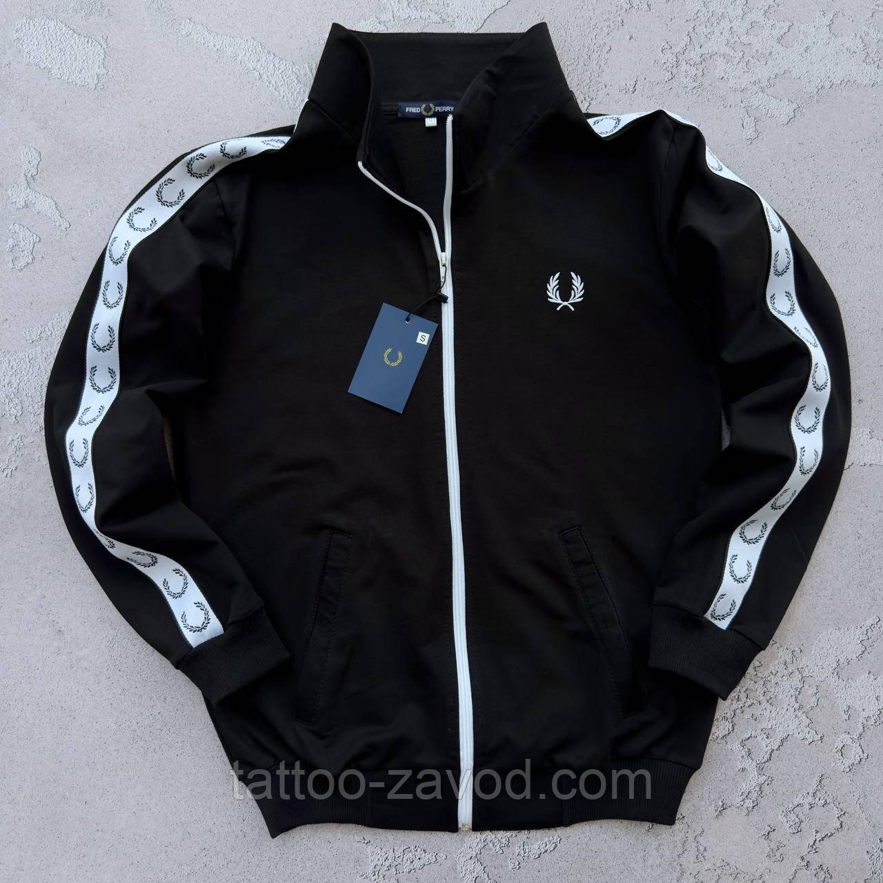 Чорна спортивна кофта чоловіча без капюшона на блискавці S M L XL XXL