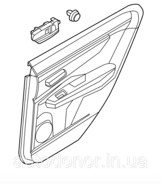 Карта двері задня права чорна Nissan Ariya (22-) 82900-5MP1A