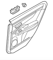 Карта двері задня права беж Nissan Ariya (22-) 82900-5MP1B, фото 5