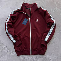 Кофта мужская бордовая на молнии без капюшона Турция S M L XL XXL