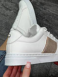 Кросівки кеди білі жіночі екошкіряні, фото 4