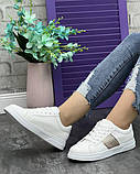 Кросівки кеди білі жіночі екошкіряні, фото 5