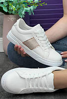 Кросівки кеди білі жіночі екошкіряні