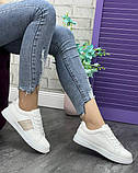 Кросівки кеди білі жіночі екошкіряні, фото 6