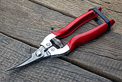 Секатор-ножиці 185 мм Sagawata, садові з неіржавкої сталі вигнуті