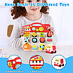 Бізіборд для малюків Розвивальна дитяча дошка монтессорі і машинка конструктор шестерні брязкальця світло звук, фото 3