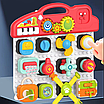 Бізіборд для малюків Розвивальна дитяча дошка монтессорі і машинка конструктор шестерні брязкальця світло звук, фото 8