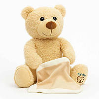 Знижка!!! Інтерактивна іграшка "Веселі хованки" — бежевий ведмедик, 27 см, з українськими фразами (1), фото 3