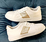 Кросівки кеди білі жіночі екошкіряні, фото 8