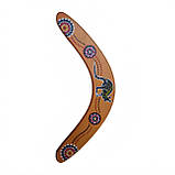 Дерев'яний бумеранг. Бумеранг із липи. Бумеранг розписний. Wooden boomerang, фото 5