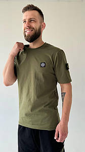 Чоловічий літній костюм Stone Island хакі для активного відпочинку комфортний стильний одяг