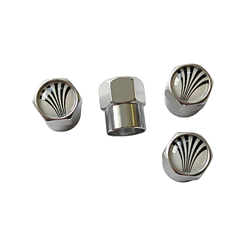 Ковпачки на ніпель хромовані з логотипом Daewoo