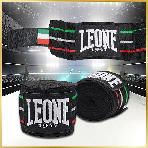 Боксерські бинти Leone Flag Black 3,5м професійні спортивні бинти для боксу, чорні