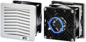 Вентилятор фільтруючий ETI EF-107-22-230V 22 м3/г 230VАС,IP54, 107*107*80 RAL7035 1344010
