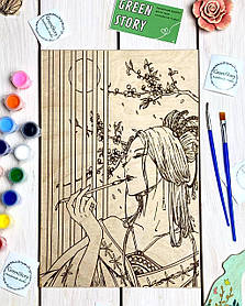 Розмальовка дівчина